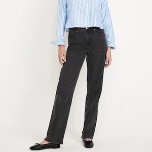 Old Navy High Rise OG Loose Jeans Regular Length Black Wash